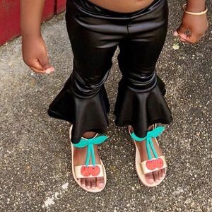 Toddler black bell bottoms